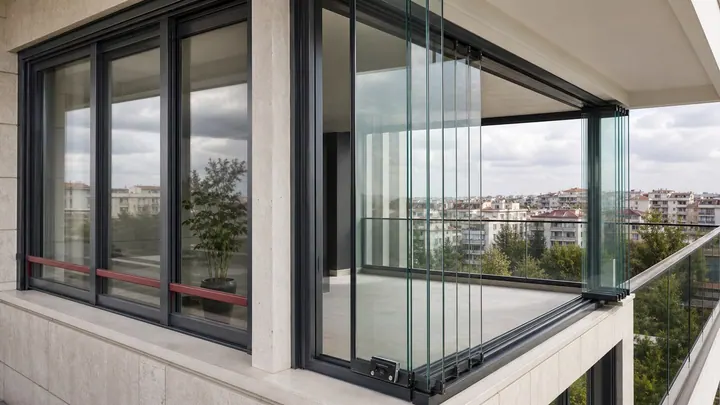 Çerçeveli ve katlanır cam balkon sistemleri